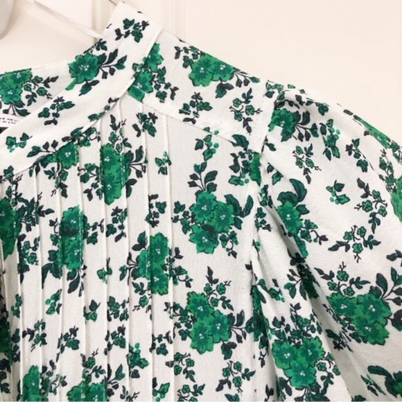 Zara | Cottagecore Green White Floral Tiered Maxi Dress XS - Picture 6 of 16